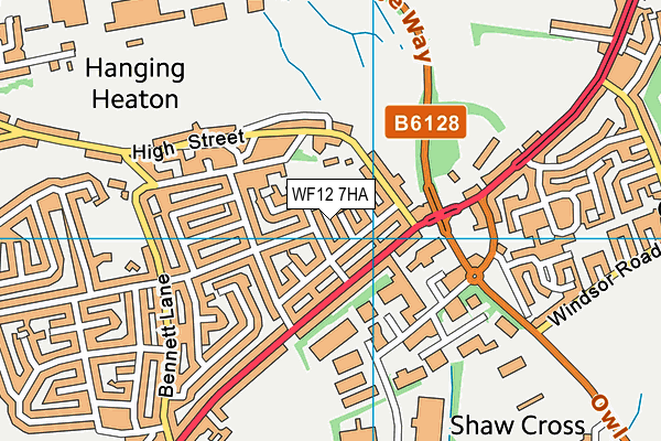 WF12 7HA map - OS VectorMap District (Ordnance Survey) WF12 7HA map - OS VectorMap District (Ordnance Survey)