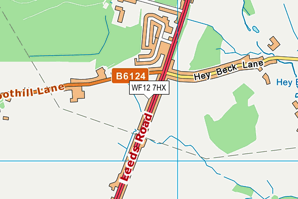 WF12 7HX map - OS VectorMap District (Ordnance Survey) WF12 7HX map - OS VectorMap District (Ordnance Survey)