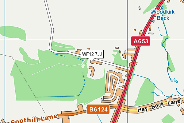 WF12 7JJ map - OS VectorMap District (Ordnance Survey) WF12 7JJ map - OS VectorMap District (Ordnance Survey)