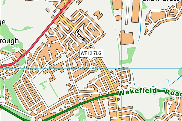 WF12 7LG map - OS VectorMap District (Ordnance Survey) WF12 7LG map - OS VectorMap District (Ordnance Survey)