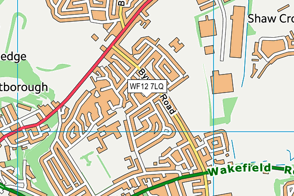 WF12 7LQ map - OS VectorMap District (Ordnance Survey) WF12 7LQ map - OS VectorMap District (Ordnance Survey)