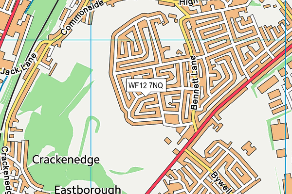 WF12 7NQ map - OS VectorMap District (Ordnance Survey)