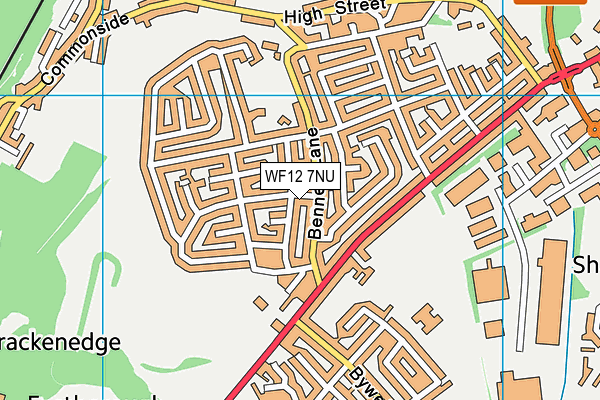WF12 7NU map - OS VectorMap District (Ordnance Survey) WF12 7NU map - OS VectorMap District (Ordnance Survey)