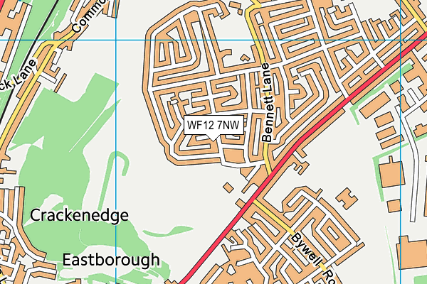 WF12 7NW map - OS VectorMap District (Ordnance Survey) WF12 7NW map - OS VectorMap District (Ordnance Survey)