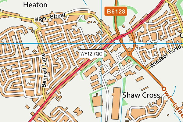WF12 7QG map - OS VectorMap District (Ordnance Survey) WF12 7QG map - OS VectorMap District (Ordnance Survey)