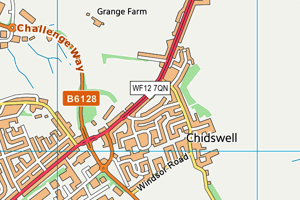 WF12 7QN map - OS VectorMap District (Ordnance Survey) WF12 7QN map - OS VectorMap District (Ordnance Survey)