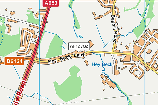 WF12 7QZ map - OS VectorMap District (Ordnance Survey) WF12 7QZ map - OS VectorMap District (Ordnance Survey)