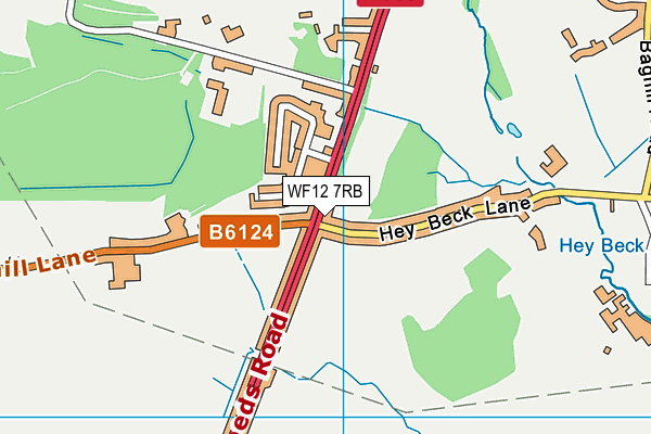 WF12 7RB map - OS VectorMap District (Ordnance Survey) WF12 7RB map - OS VectorMap District (Ordnance Survey)