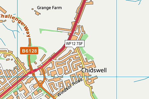 WF12 7SF map - OS VectorMap District (Ordnance Survey) WF12 7SF map - OS VectorMap District (Ordnance Survey)