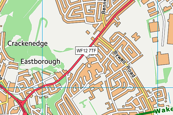 WF12 7TF map - OS VectorMap District (Ordnance Survey) WF12 7TF map - OS VectorMap District (Ordnance Survey)