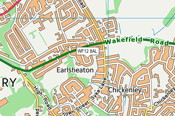 WF12 8AL map - OS VectorMap District (Ordnance Survey) WF12 8AL map - OS VectorMap District (Ordnance Survey)