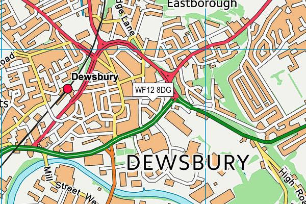 WF12 8DG map - OS VectorMap District (Ordnance Survey) WF12 8DG map - OS VectorMap District (Ordnance Survey)