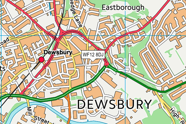 WF12 8DJ map - OS VectorMap District (Ordnance Survey) WF12 8DJ map - OS VectorMap District (Ordnance Survey)
