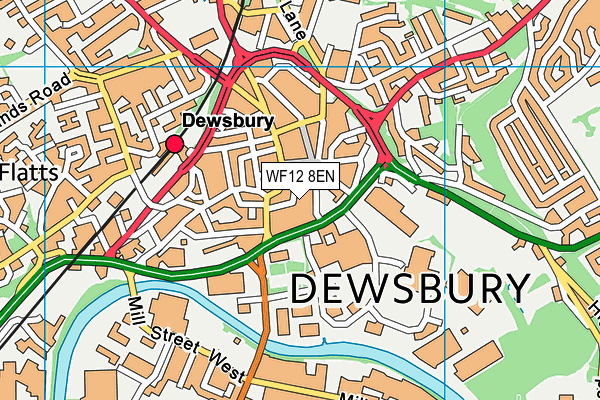 WF12 8EN map - OS VectorMap District (Ordnance Survey)