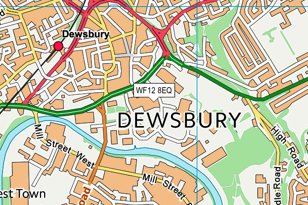 WF12 8EQ map - OS VectorMap District (Ordnance Survey) WF12 8EQ map - OS VectorMap District (Ordnance Survey)