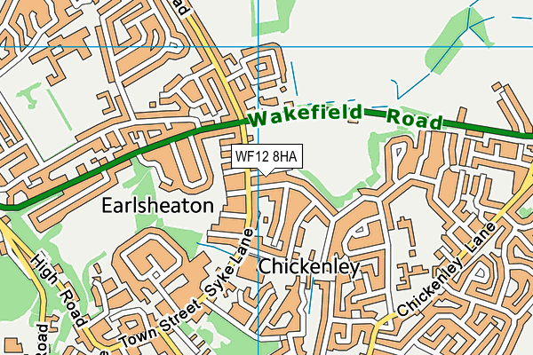 WF12 8HA map - OS VectorMap District (Ordnance Survey) WF12 8HA map - OS VectorMap District (Ordnance Survey)