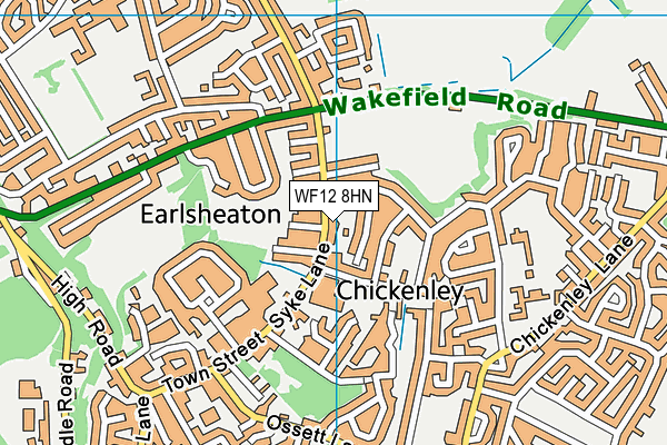 WF12 8HN map - OS VectorMap District (Ordnance Survey) WF12 8HN map - OS VectorMap District (Ordnance Survey)