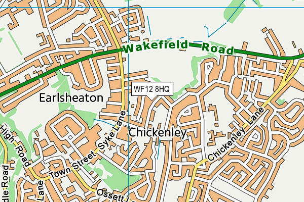 WF12 8HQ map - OS VectorMap District (Ordnance Survey)