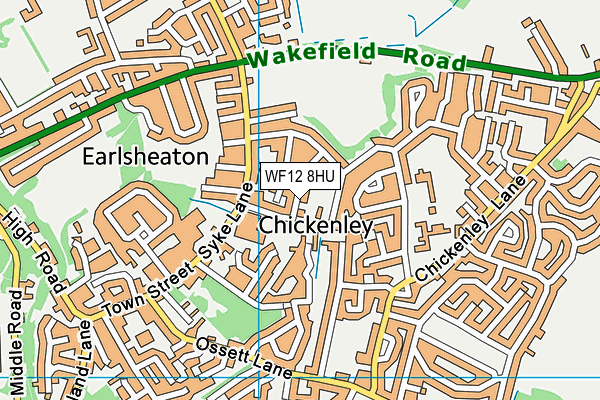 WF12 8HU map - OS VectorMap District (Ordnance Survey) WF12 8HU map - OS VectorMap District (Ordnance Survey)