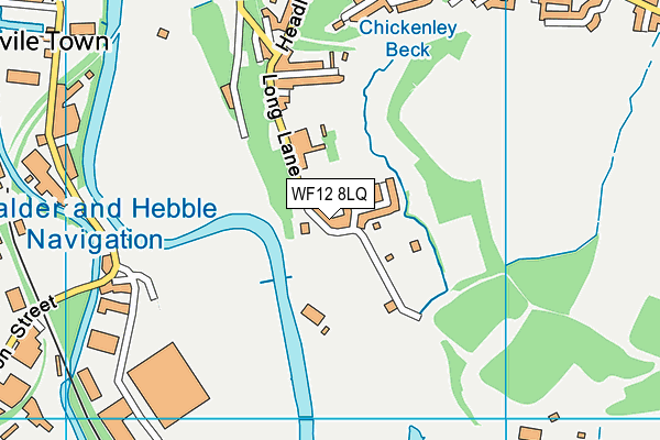 WF12 8LQ map - OS VectorMap District (Ordnance Survey) WF12 8LQ map - OS VectorMap District (Ordnance Survey)