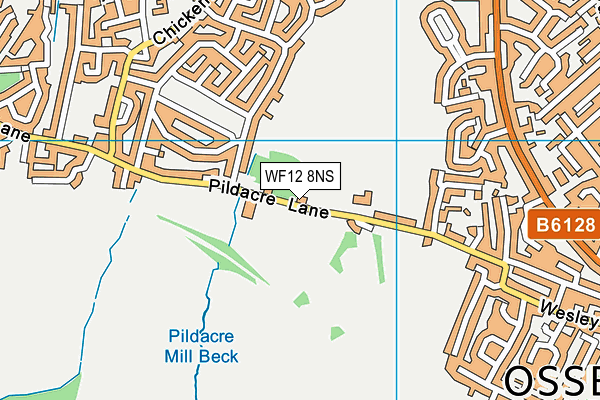 WF12 8NS map - OS VectorMap District (Ordnance Survey) WF12 8NS map - OS VectorMap District (Ordnance Survey)