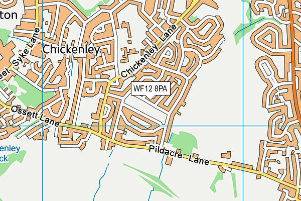 WF12 8PA map - OS VectorMap District (Ordnance Survey) WF12 8PA map - OS VectorMap District (Ordnance Survey)