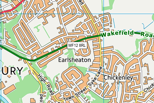 WF12 8RL map - OS VectorMap District (Ordnance Survey) WF12 8RL map - OS VectorMap District (Ordnance Survey)