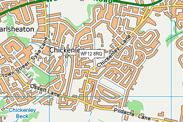 WF12 8RQ map - OS VectorMap District (Ordnance Survey) WF12 8RQ map - OS VectorMap District (Ordnance Survey)