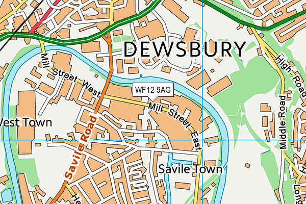 WF12 9AG map - OS VectorMap District (Ordnance Survey) WF12 9AG map - OS VectorMap District (Ordnance Survey)