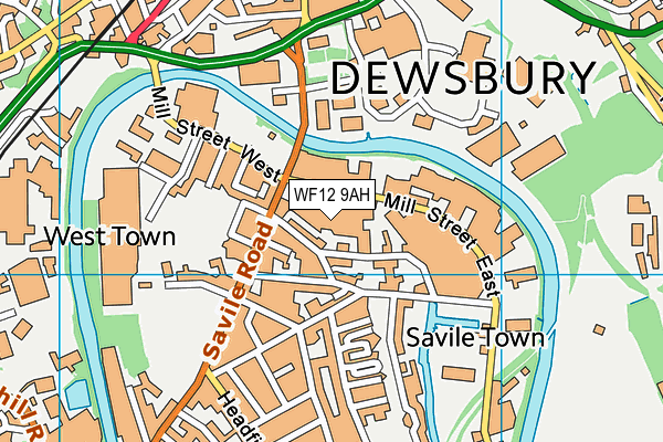 WF12 9AH map - OS VectorMap District (Ordnance Survey) WF12 9AH map - OS VectorMap District (Ordnance Survey)