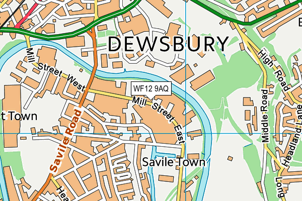 WF12 9AQ map - OS VectorMap District (Ordnance Survey) WF12 9AQ map - OS VectorMap District (Ordnance Survey)