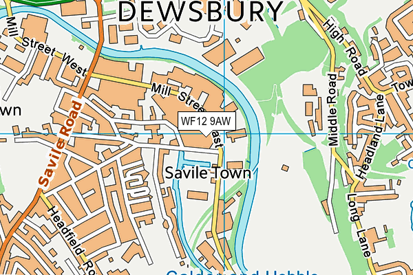 WF12 9AW map - OS VectorMap District (Ordnance Survey) WF12 9AW map - OS VectorMap District (Ordnance Survey)