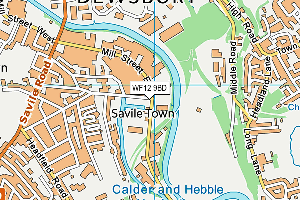 WF12 9BD map - OS VectorMap District (Ordnance Survey) WF12 9BD map - OS VectorMap District (Ordnance Survey)