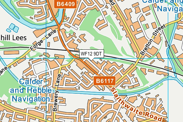 WF12 9DT map - OS VectorMap District (Ordnance Survey) WF12 9DT map - OS VectorMap District (Ordnance Survey)