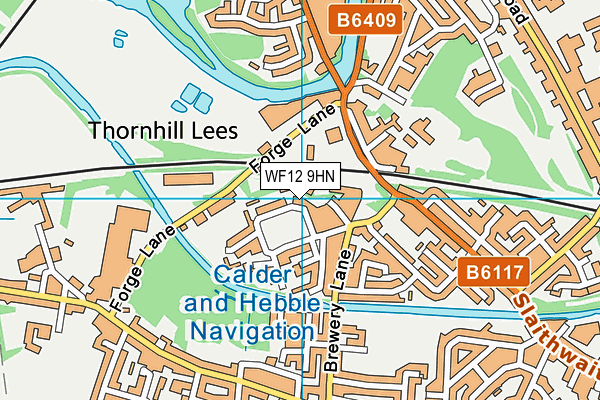 WF12 9HN map - OS VectorMap District (Ordnance Survey)