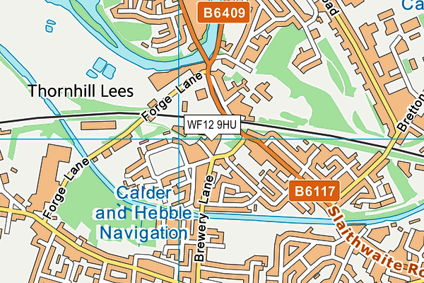 WF12 9HU map - OS VectorMap District (Ordnance Survey) WF12 9HU map - OS VectorMap District (Ordnance Survey)