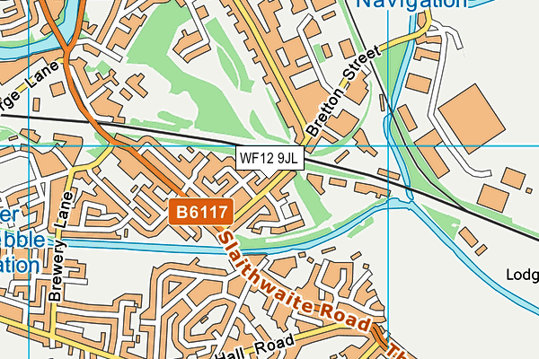 WF12 9JL map - OS VectorMap District (Ordnance Survey) WF12 9JL map - OS VectorMap District (Ordnance Survey)