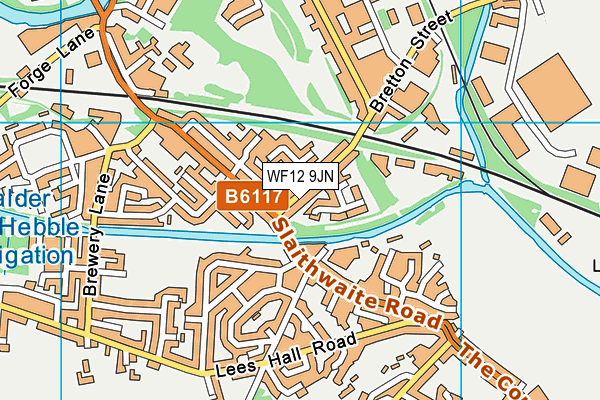 WF12 9JN map - OS VectorMap District (Ordnance Survey) WF12 9JN map - OS VectorMap District (Ordnance Survey)