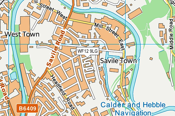 WF12 9LG map - OS VectorMap District (Ordnance Survey) WF12 9LG map - OS VectorMap District (Ordnance Survey)