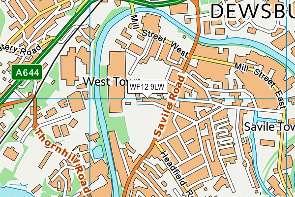 WF12 9LW map - OS VectorMap District (Ordnance Survey) WF12 9LW map - OS VectorMap District (Ordnance Survey)