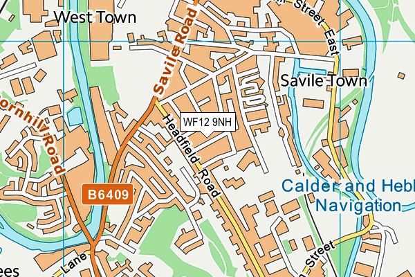 WF12 9NH map - OS VectorMap District (Ordnance Survey) WF12 9NH map - OS VectorMap District (Ordnance Survey)