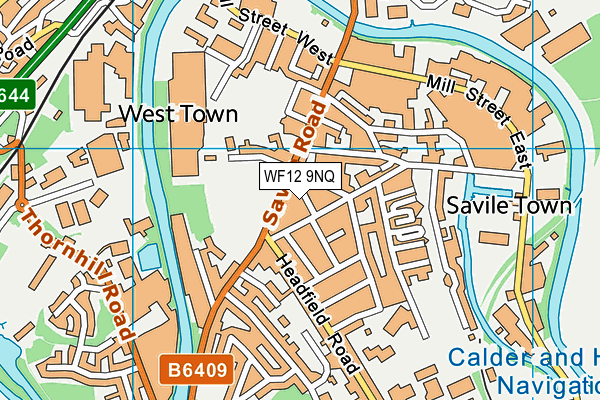 WF12 9NQ map - OS VectorMap District (Ordnance Survey) WF12 9NQ map - OS VectorMap District (Ordnance Survey)
