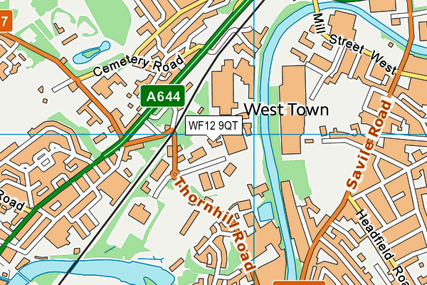WF12 9QT map - OS VectorMap District (Ordnance Survey) WF12 9QT map - OS VectorMap District (Ordnance Survey)