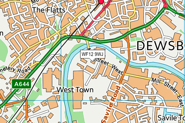 WF12 9WJ map - OS VectorMap District (Ordnance Survey) WF12 9WJ map - OS VectorMap District (Ordnance Survey)
