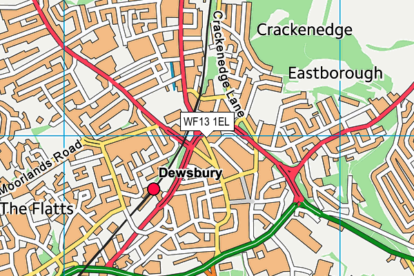 WF13 1EL map - OS VectorMap District (Ordnance Survey) WF13 1EL map - OS VectorMap District (Ordnance Survey)