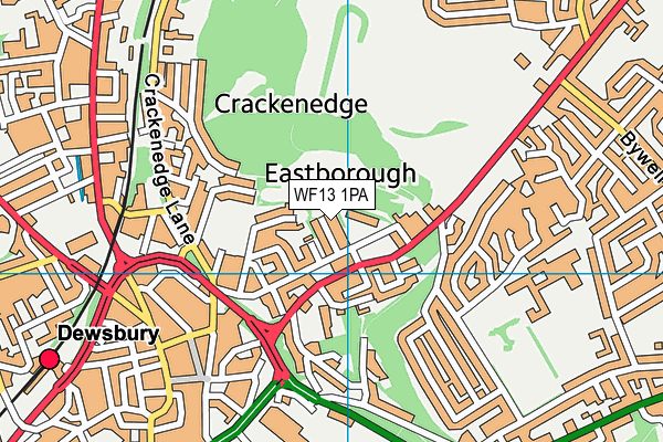 WF13 1PA map - OS VectorMap District (Ordnance Survey) WF13 1PA map - OS VectorMap District (Ordnance Survey)