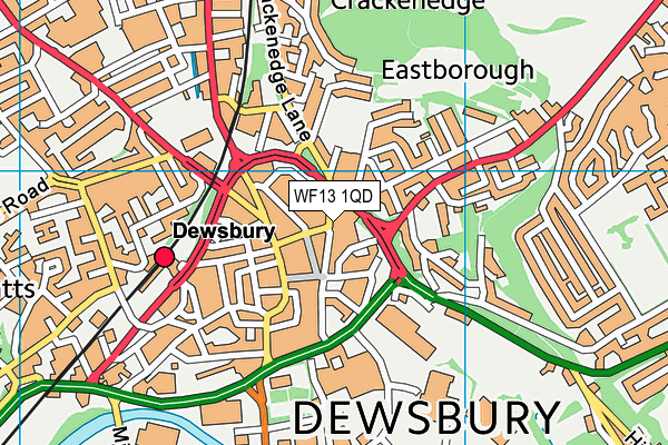 WF13 1QD map - OS VectorMap District (Ordnance Survey) WF13 1QD map - OS VectorMap District (Ordnance Survey)