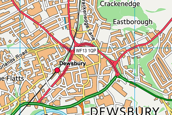 WF13 1QP map - OS VectorMap District (Ordnance Survey) WF13 1QP map - OS VectorMap District (Ordnance Survey)