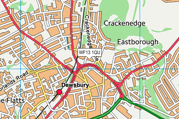 WF13 1QU map - OS VectorMap District (Ordnance Survey) WF13 1QU map - OS VectorMap District (Ordnance Survey)
