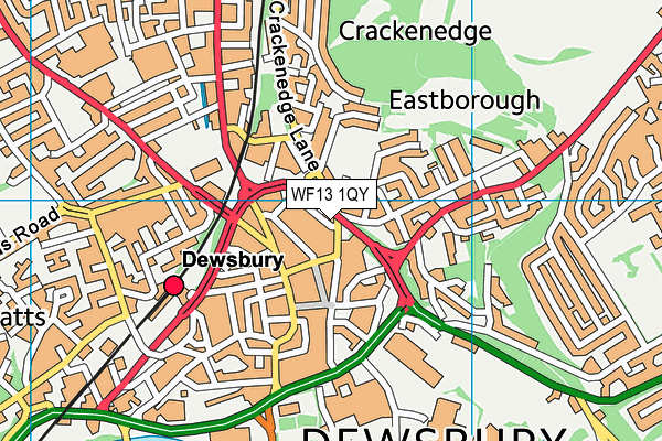 WF13 1QY map - OS VectorMap District (Ordnance Survey) WF13 1QY map - OS VectorMap District (Ordnance Survey)